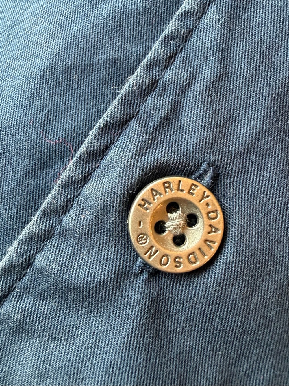 Harley-Davidson Embroidered Button-Up Work Shirt Medium - Picture 7 of 9
